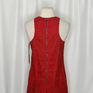 NWT LOVERS & FRIENDS Caspian Orange Lace Shift Mini Dress Halter Neck Small thumbnail 9