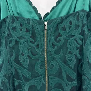 Bardot Gia Lace‎ Midi Dress Forest Green V-Neck Spaghetti Strap Womens Size 10/L thumbnail 5