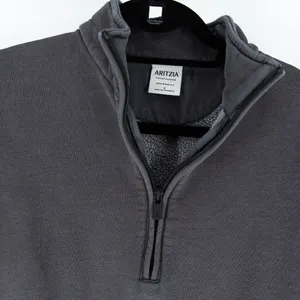 Aritzia Women's Sweatfleece Boyfriend Fit 1/2 Zip Pullover Cotton Sweatshirt S thumbnail 2