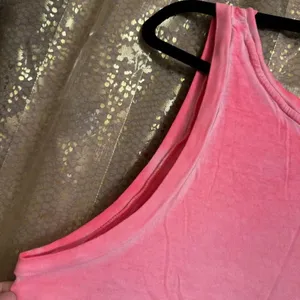 PINK Victorias Secret Bright Pink Cropped Faded Dyed‎ Tank Top Medium thumbnail 5