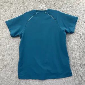 Figs Tela Scrub Top Button Down‎ Short Sleeve Pacific Blue Women's XS thumbnail 2