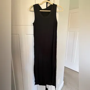 Lululemon All Yours Tank Maxi Dress Cotton Black sleeveless‎ stretch thumbnail 4