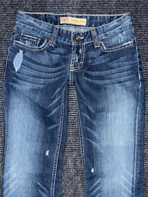 Vintage Y2K Buckle BKE Sabrina Low Rise Flare Jeans Sz 26 x 32.5 Dark Distressed thumbnail 4