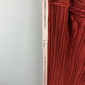 Lulus Poised Performance Rust Red Plisse One-Shoulder Maxi Dress Formal S NWT thumbnail 13
