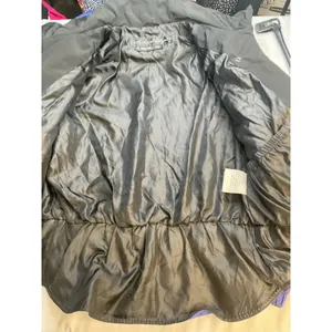 Black Bear Women's Blue Hooded‎ Jacket Snap Button Up Puffer Coat Size 12 thumbnail 4