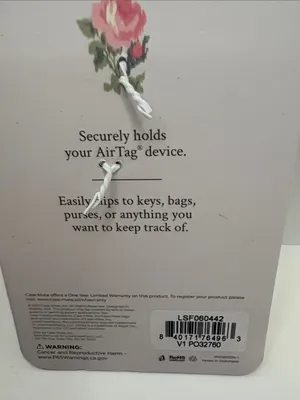 LoveShackFancy Pink Floral Keychain Charm with Gold Hardware thumbnail 3