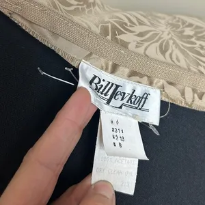 vintage bill levkoff union made usa tan brocade strappy sateen prom bridesmaid thumbnail 6