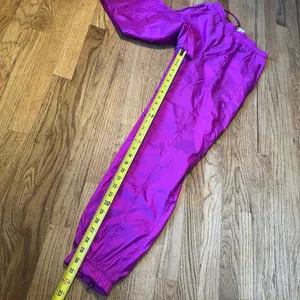 Vintage Nike Purple Nylon Windbreaker Track Pants Mesh‎ Lined Ankle Zip Small thumbnail 5