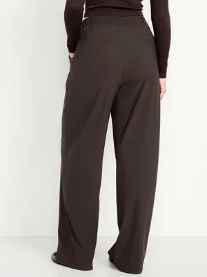 Old Navy SleekTech High Rise Wide Leg Pants Brown Size Medium Tall thumbnail 6