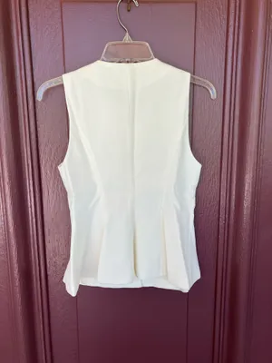 ZARA Peplum Top White thumbnail 3
