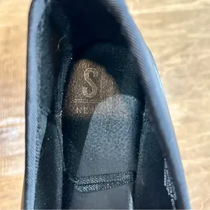 Women’s Ballet Flats with Tie with Gold Detail Black Size 8 EUC Girly Feminine thumbnail 6