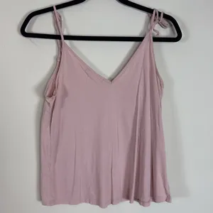 Abercrombie & Fitch‎ Light Pink Shoulder Tie Tank Size Medium thumbnail 3