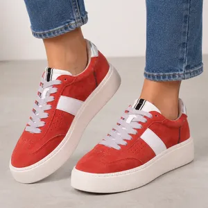 SHU SHOP Stacey Coral Suede Platform Sneakers Women’s Size 9 Lace-Up Casual thumbnail 1