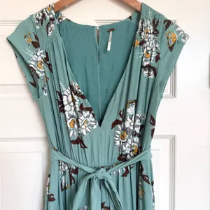 Free People All I Got Floral Printed Maxi Dress 0 XS Blue thumbnail 6