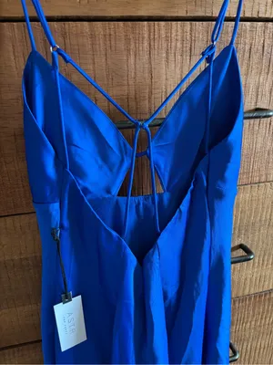 Astr the Label Inara Blue Satin Mini Dress Size Small thumbnail 5