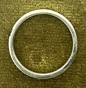Chopard Ice Cube 18K Plated White Gold Wedding Band Ring 2mm Size 9 thumbnail 1