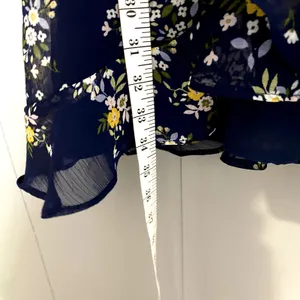 Lulus Spring Sweetheart Navy Blue Floral Flutter Sleeve Mini Dress S thumbnail 5