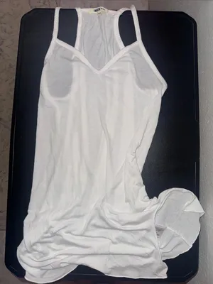 White V-Neck Double-Strap Women’s Swim Coverup Dress thumbnail 5