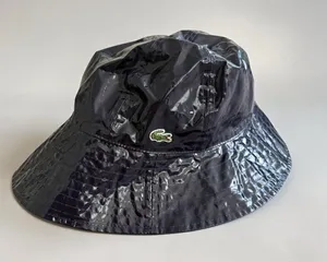 LACOSTE Unisex Navy Blue Bucket Hat Size Medium thumbnail 1