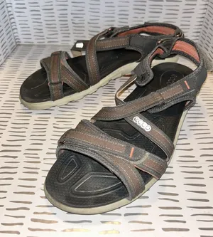 ECCO Offroad Womens Gray Brown Strappy‎ Sport Hiking Sandals Size 41 10-10.5 thumbnail 1