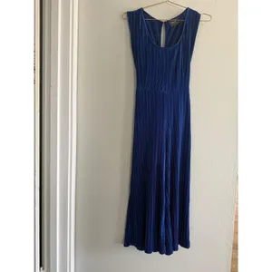 Maeve Anthropologie Blue Pleated‎ Wide Leg Jumpsuit Cropped 2 boho whimsi resort thumbnail 3