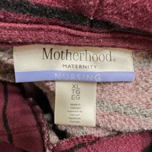 Motherhood Maternity Nursing Hoodie Striped Breastfeeding Sz XL thumbnail 5