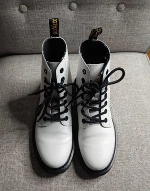 Dr. Martens White Lace Up Boots thumbnail 1