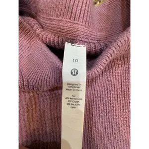 Lululemon Merino Wool Blend Crewneck Ribbed Sweater Velvet Dust Purple Size 10 thumbnail 5