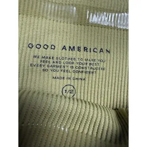 Good American S M 1/2 Chartreuse animal print leggings pull on‎ yellow green thumbnail 3