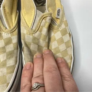 Vans‎ yellow checkered slip on sneakers unisex sizing thumbnail 3