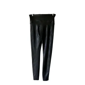 SPANX Faux Leather Leggings Size L Black Tummy Shaping‎ thumbnail 3