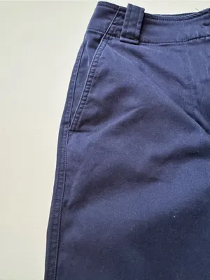 Jcrew Classic Wide-Leg Navy Cotton Pants Sz 2 thumbnail 3