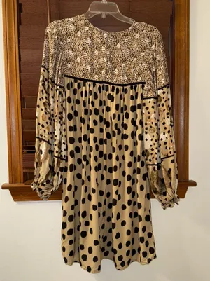 $148 NWOT Anthropologie x Conditions Apply Miranda Mixed Print Tunic Dress S thumbnail 6