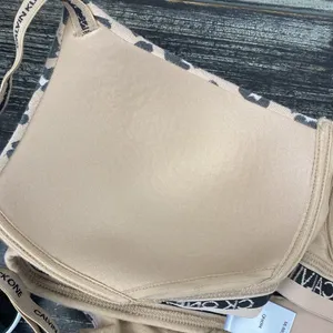 Calvin Klein CK One Tan & Black Animal Print Cotton Bra L thumbnail 3