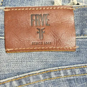 Frye Mid-Rise Straight Leg Distressed Jeans Medium Wash Stretch Size 27 ROPASL thumbnail 8