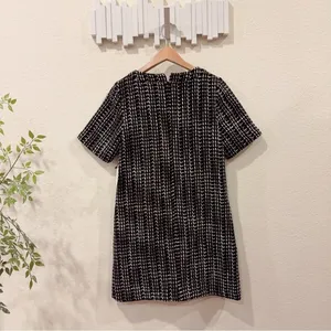 Lost + Wander Femme Forte Tweed Shift Dress in Black Ivory Size Small NWT thumbnail 11