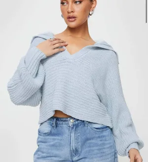 Princess Polly Wester Ribbed Sweater Blue thumbnail 3
