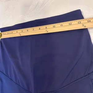 G4Free Size-M BareFeel Maternity Dress‎ Flare Yoga Pants Stretchy Blue thumbnail 6