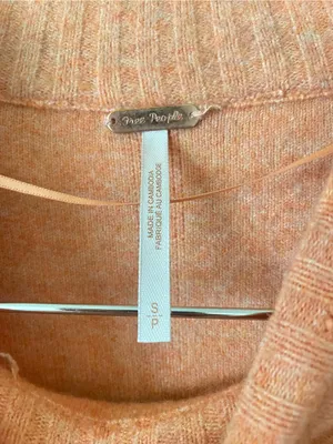 Free People Phoebe Pullover Sweater in Orange Size Small thumbnail 3