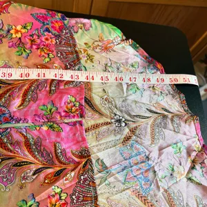 Sakkas Fits a Large‎ Floral Paisley High-Low Shirt Dress Green Boho OS1650 thumbnail 10