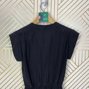 Aritzia Babaton Corbett Romper Relaxed Pure Silk Short Sleeve‎ Black Size XS thumbnail 10