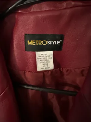 MetroStyle 100% leather jacket red 12 thumbnail 3