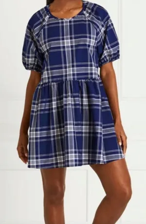 Hill House Plaid Short Sleeve Babydoll Dress thumbnail 1
