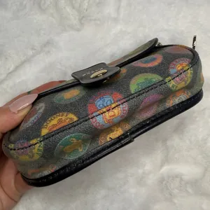 Vintage DOONEY & BOURKE Stamp Medallion Multi Color Pouch thumbnail 4