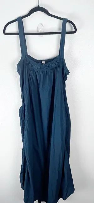 ANTHROPOLOGIE DAILY PRACTICE Keeseville Sleeveless Smocked Dress Large Boho thumbnail 1