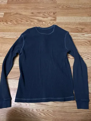 The Mountain Blue waffle knit long sleeve thumbnail 3
