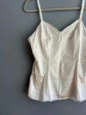 Cream colored slip tank top (XS/S) thumbnail 4