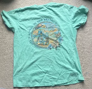 Beachy Vacation TShirt Green Size L thumbnail 2