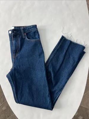 REFORMATION Jax Stretch High Rise Straight Jeans Seneca Dark Wash 26 $178 thumbnail 3