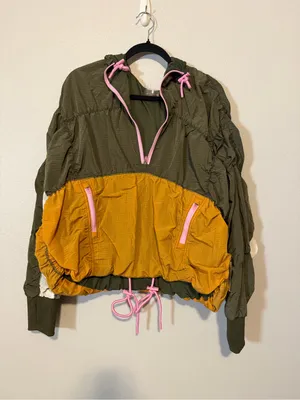 New Free people movement happy camper pullover jacket color block $148 thumbnail 3
